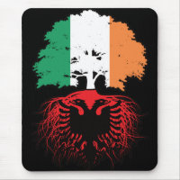 Albania Albanian Irish Ireland Tree Roots Flag