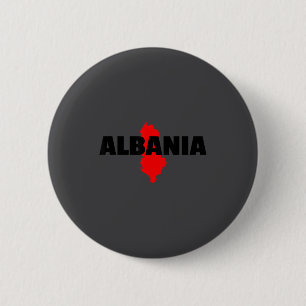 Albania Albanian Map 6 Cm Round Badge