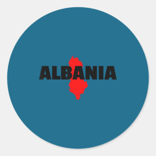 Albania Albanian Map Classic Round Sticker