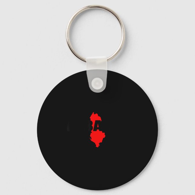 Albania Albanian Map  Key Ring (Front)
