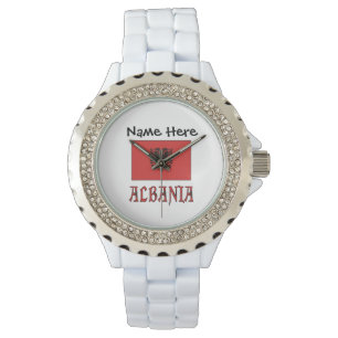 Albania and Albanian Flag Personalised Watch