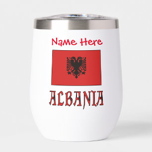 Albania and Albanian Flag Red Personalisation 