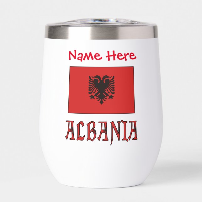Albania and Albanian Flag Red Personalisation  (Creator Uploaded)