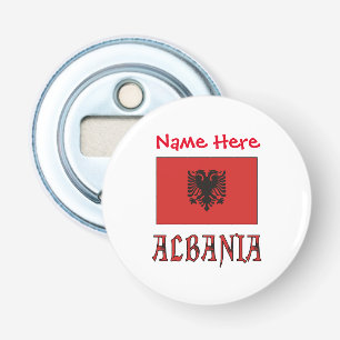 Albania and Albanian Flag Red Personalisation  Bottle Opener