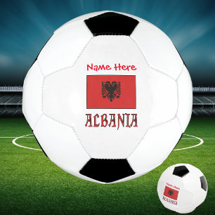 Albania and Albanian Flag Red Personalisation  Soccer Ball