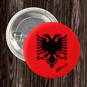 Albania button, patriotic Albanian Flag fashion 3 Cm Round Badge