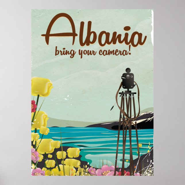 Albania Camera Vintage travel poster (Front)