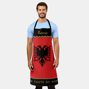 Albania Chefs Apron, Kitchen, Albanian Flag Apron