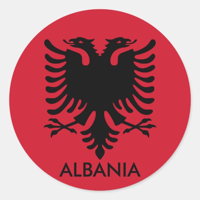 albania classic round sticker (Front)