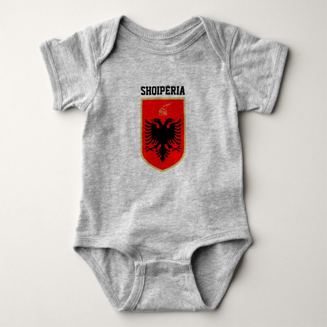 Albania Coat of Arms Baby Bodysuit (Front)