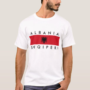 albania country long flag nation symbol name T-Shirt