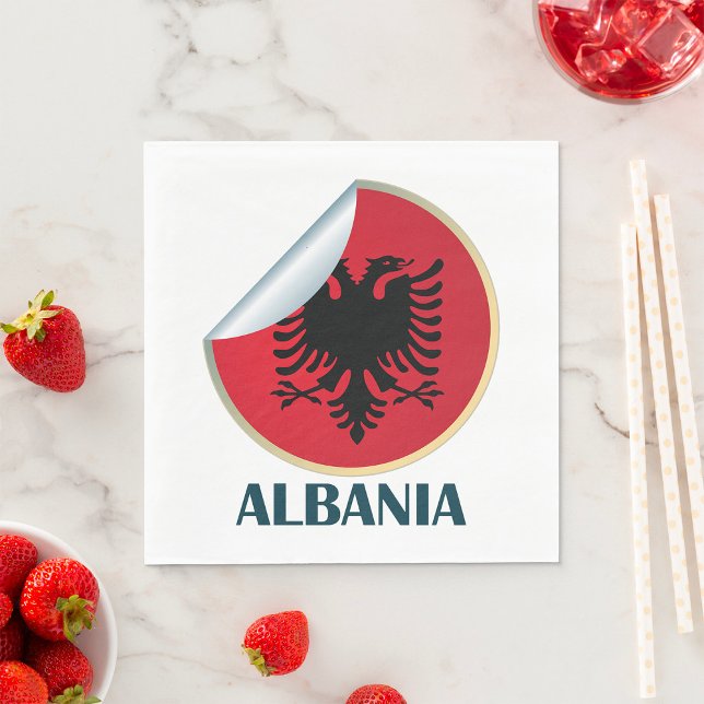 Albania Double Headed Eagle Emblem  Napkin (Creator Uploaded)