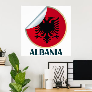 Albania Double Headed Eagle Emblem  Poster