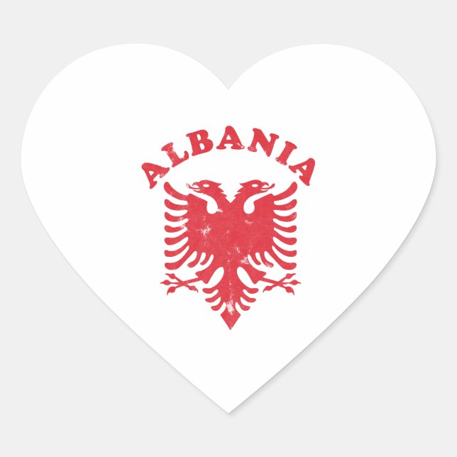 Albania Eagle Heart Sticker (Front)