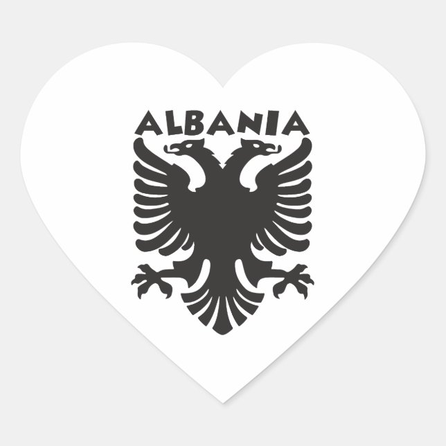 Albania eagle heart sticker (Front)
