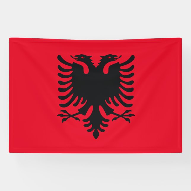 Albania Flag Banner (Horizontal)