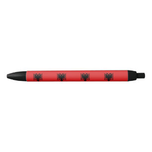 Albania Flag Black Ink Pen