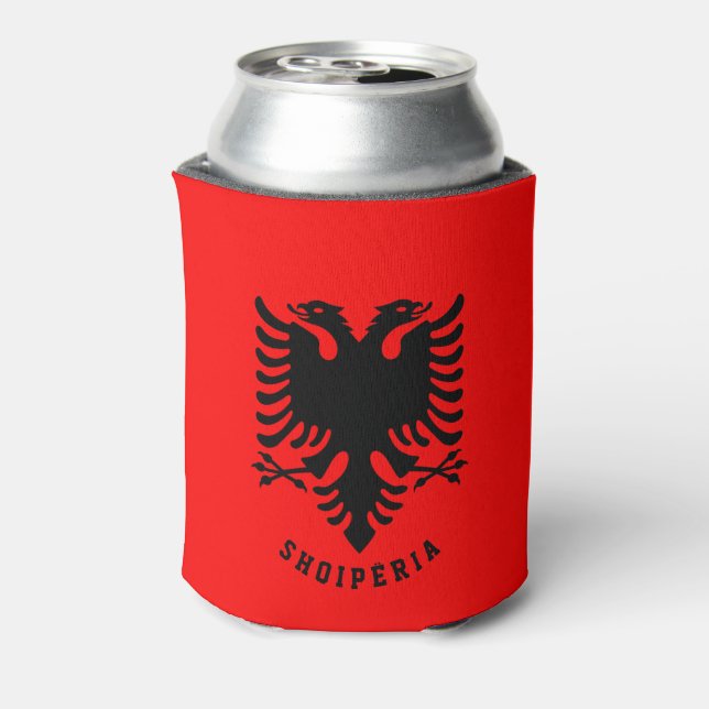 Albania Flag Can Cooler (Can Back)