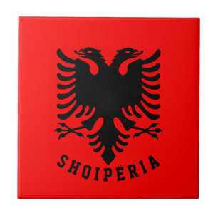 Albania Flag Ceramic Tile