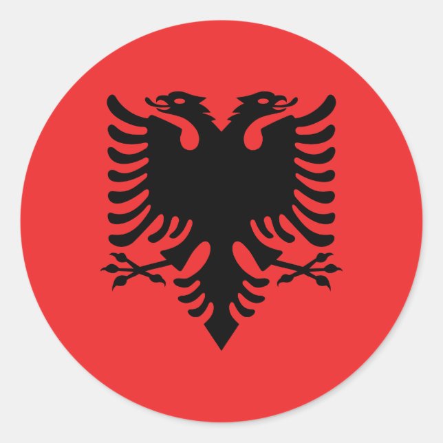 Albania Flag Classic Round Sticker (Front)