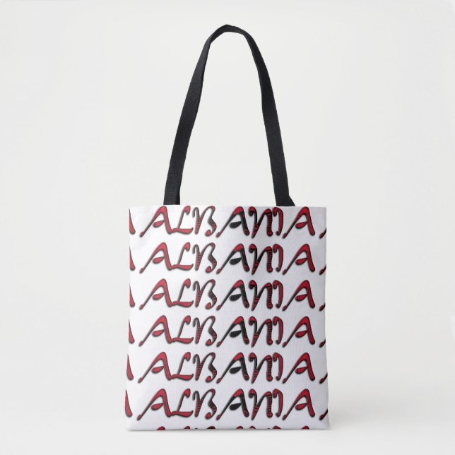 Albania Flag Colours Typography European Country Tote Bag (Front)