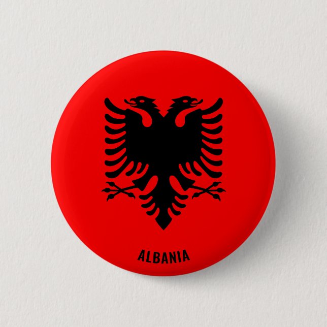 Albania Flag Cute Patriotic 6 Cm Round Badge (Front)