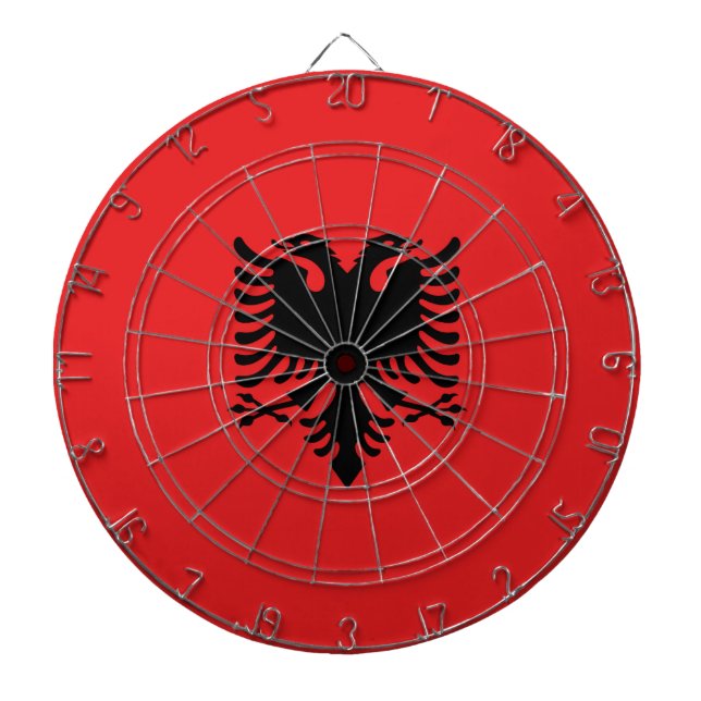 Albania Flag Dartboard (Front)