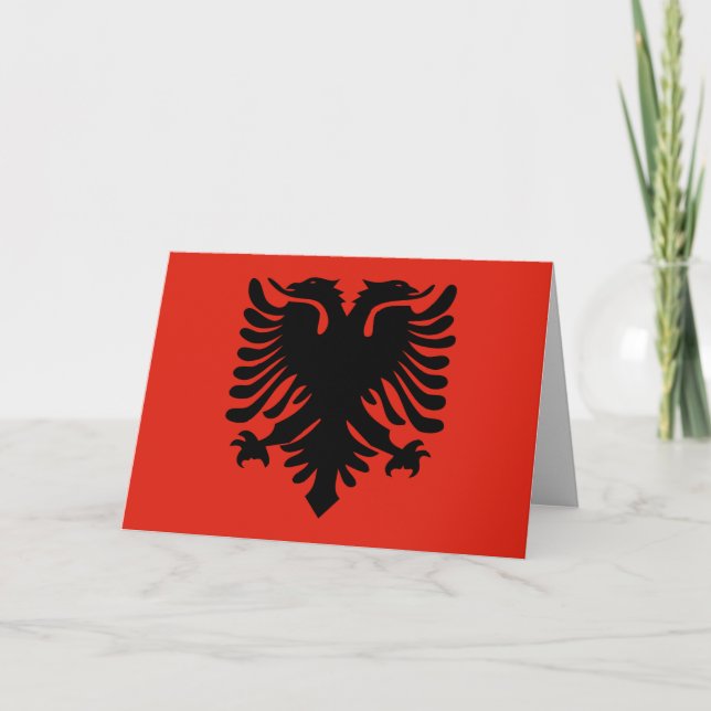 albania flag greeting card (Front)