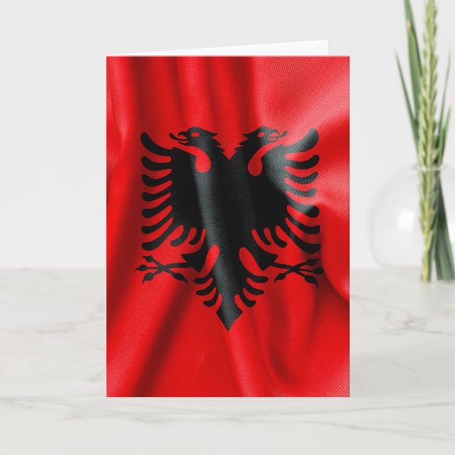 Albania Flag Greeting Card (Front)