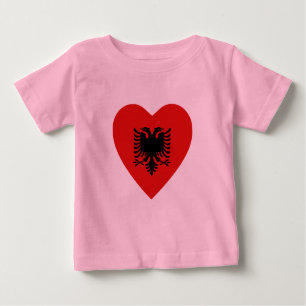 Albania Flag Heart T-Shirt