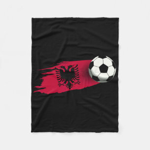 Albania Flag Jersey Albanian Soccer Team Albanian  Fleece Blanket
