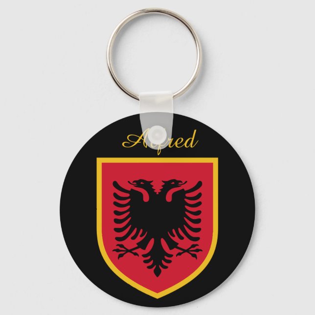 Albania flag key ring (Front)