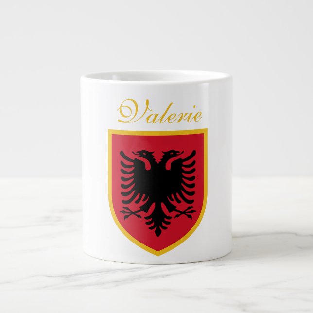 Albania Flag Large Coffee Mug (Front)