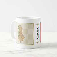Albania Flag + Map Mug