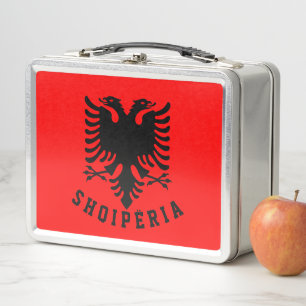 Albania flag metal lunch box
