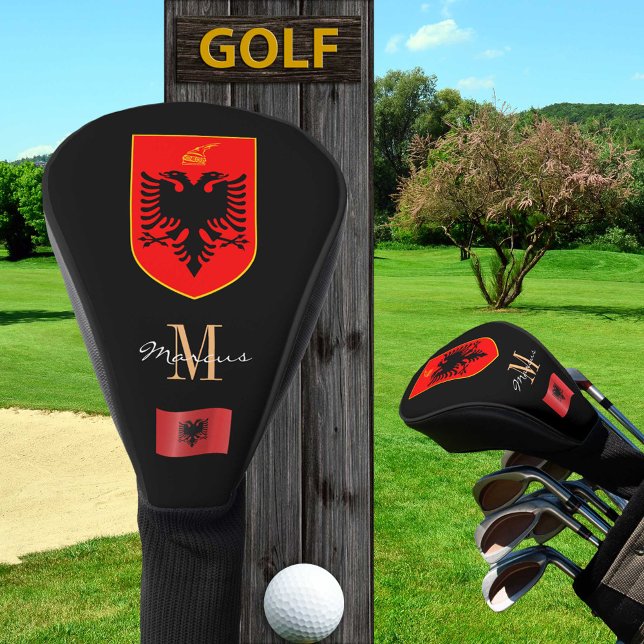 Albania & Flag Monogrammed Golf Clubs Covers (Creator Uploaded)
