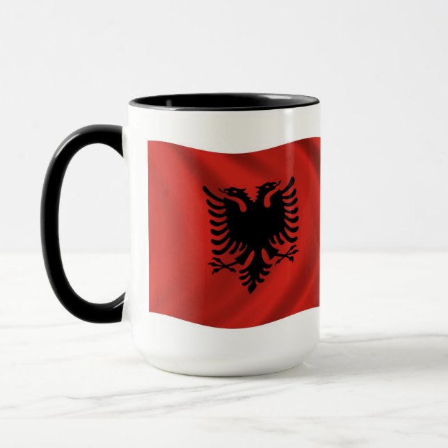 Albania Flag Mug (Left)