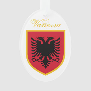 Albania Flag Ornament