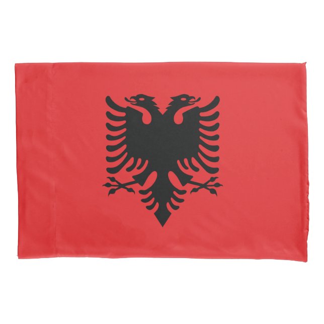 Albania Flag Pillowcase (Front)