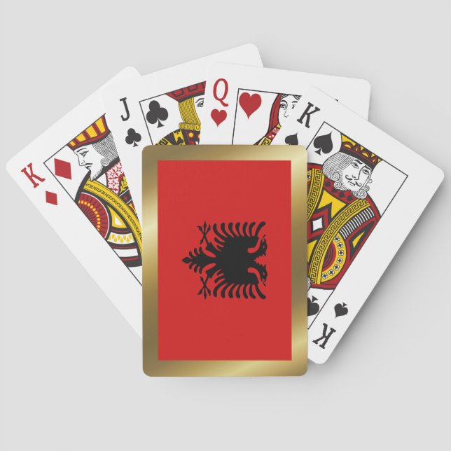 Albania Flag Playing Cards (Back)
