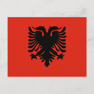 Albania Flag Postcard