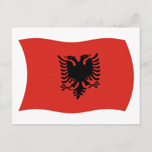 Albania Flag Postcard