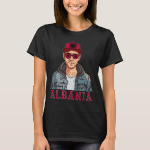 Albania Flag Souvenirs Man Uniform Country Albania T-Shirt