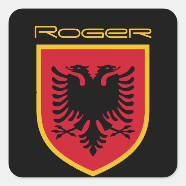 Albania Flag Square Sticker (Front)