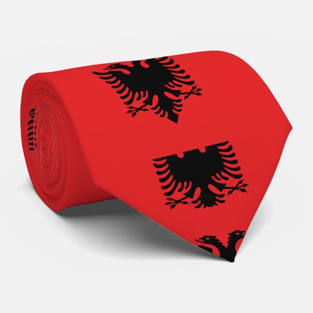 Albania Flag Tie (Rolled)