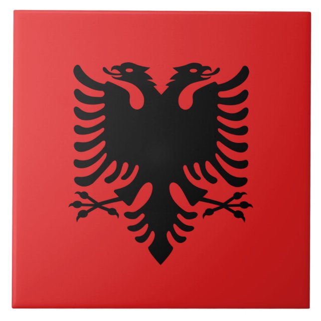 Albania Flag Tile (Front)