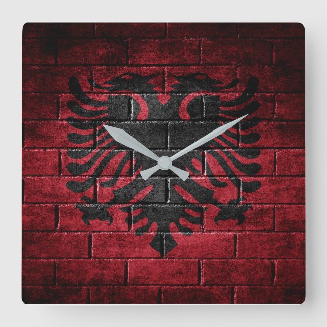 Albania flag wall square wall clock (Front)