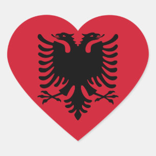 albania heart sticker
