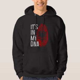 Albania It's In My DNA Albanian Flag Pride Roots V Hoodie