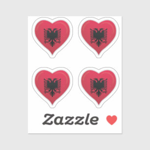 Albania love flag pride heart sticker